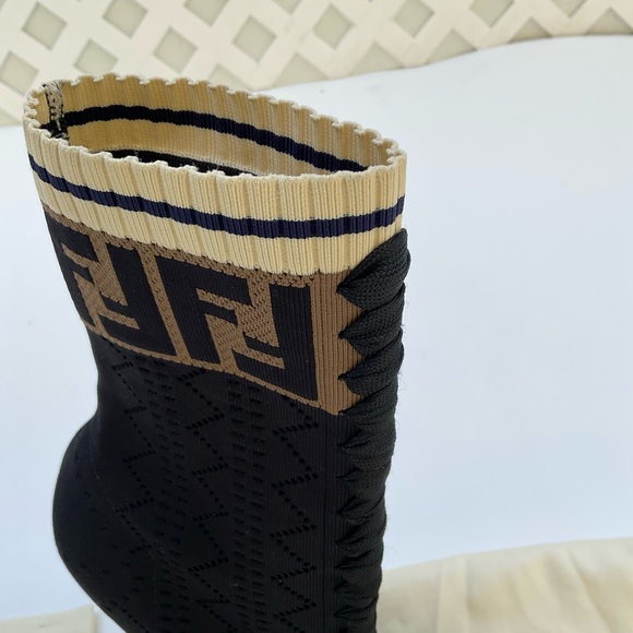 FENDI  ROCKOKO SOCK BOOTIES - Picture 9 of 12